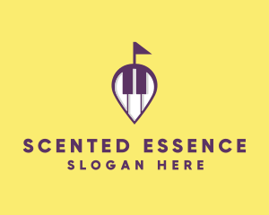 Piano Music Location logo design