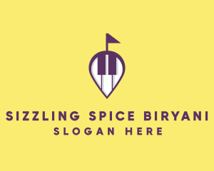 Piano Music Location logo design