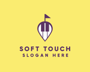 Piano Music Location logo design