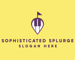 Piano Music Location logo design