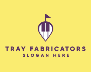 Piano Music Location logo design