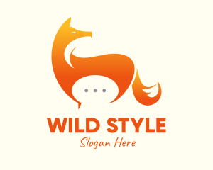 Wild Fox Messaging logo design