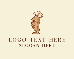 Bread Bakery Mascot logo