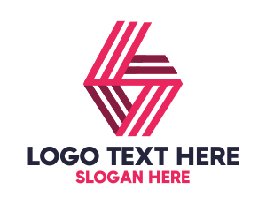 Pink Stripe Lettermark logo