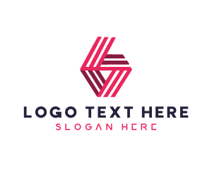 Pink Stripe Lettermark logo