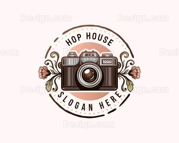 Floral Media Camera Logo