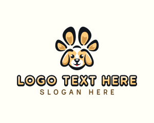 Dog Pet Paw logo