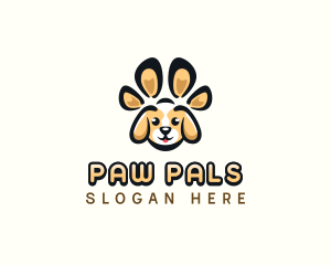 Dog Pet Paw logo design