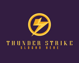 Energy Thunder Lightning logo design