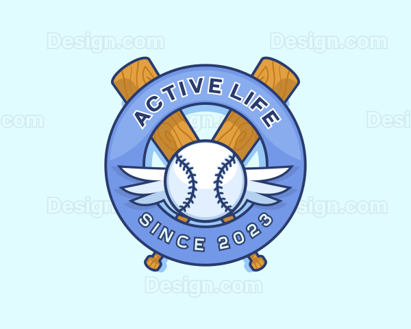 Baseball Bat Varsity Logo