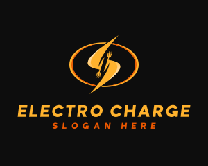 Electric Tech Lightning logo design