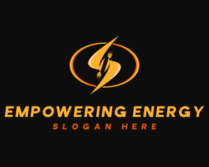 Electric Tech Lightning logo design