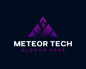 Modern Tech Pyramid  logo design