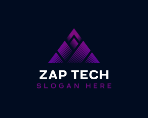 Modern Tech Pyramid  logo design