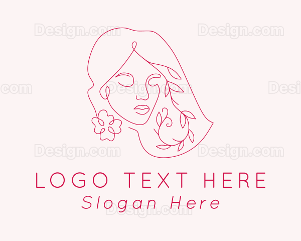 Flower Beauty Cosmetics Woman Logo