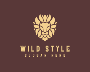 Wild King Lion logo design