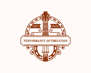 Instrument Music Guitar logo design