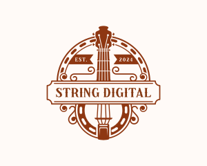 Instrument Music Guitar logo design