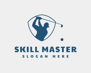 Golf Swing Shield logo design