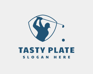 Golf Swing Shield logo design