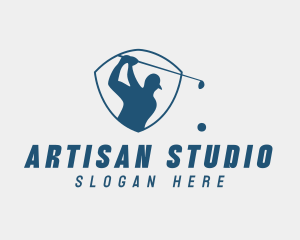 Golf Swing Shield logo design