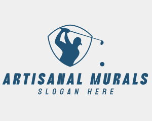 Golf Swing Shield logo design