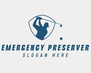 Golf Swing Shield logo design