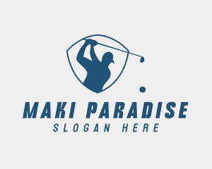 Golf Swing Shield logo design