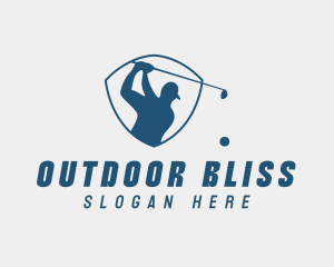 Golf Swing Shield logo design