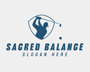 Golf Swing Shield logo design