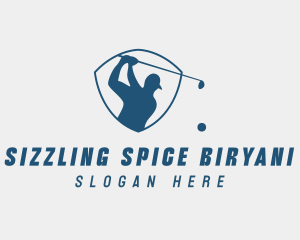 Golf Swing Shield logo design