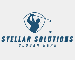 Golf Swing Shield logo design