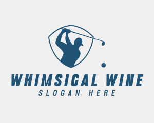 Golf Swing Shield logo design