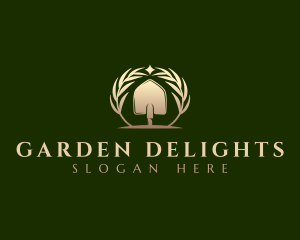 Garden Shovel Wreath logo design