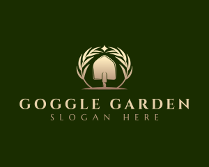 Garden Shovel Wreath logo design