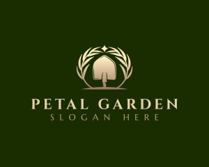 Garden Shovel Wreath logo design