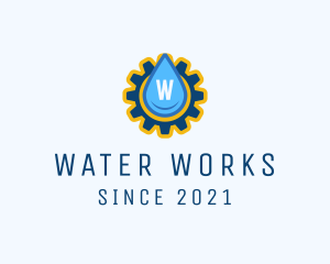 Water Cog Gear logo design