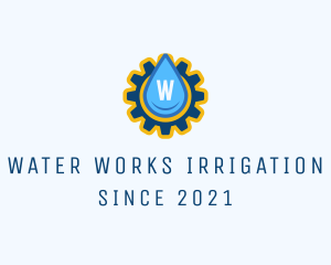 Water Cog Gear logo design