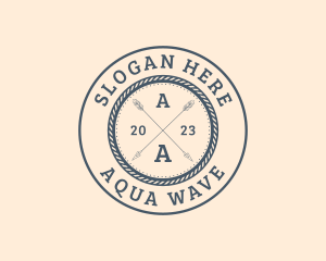 Marine Hipster Rope Arrow  logo design