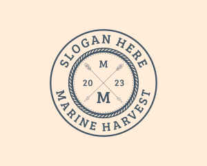 Marine Hipster Rope Arrow  logo design