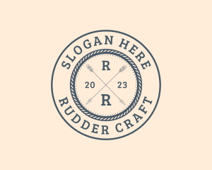 Marine Hipster Rope Arrow  logo design