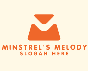 Orange Bag Letter M logo design