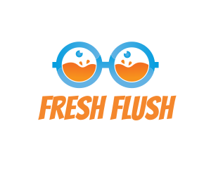 Fresh Juice Nerd logo design