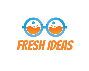 Fresh Juice Nerd logo design