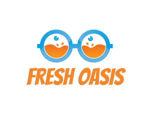 Fresh Juice Nerd logo design