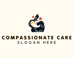 Dog Owl Pet Care logo design