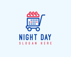 Shopping Calendar Cart logo design