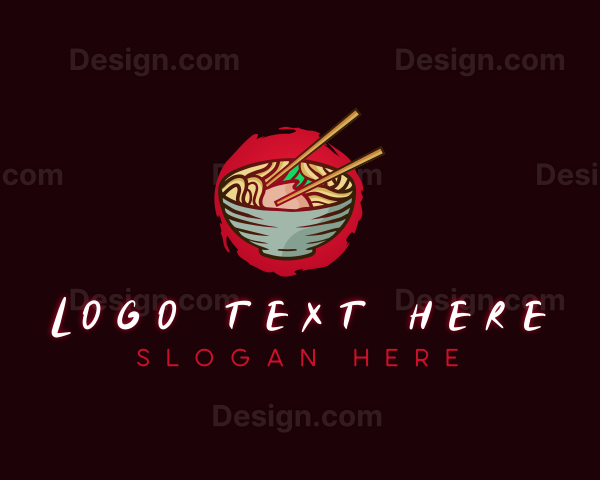 Ramen Noodle Dish Logo