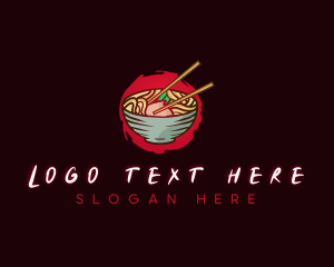 Ramen Noodle Dish Logo