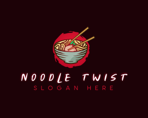 Ramen Noodle Dish logo design